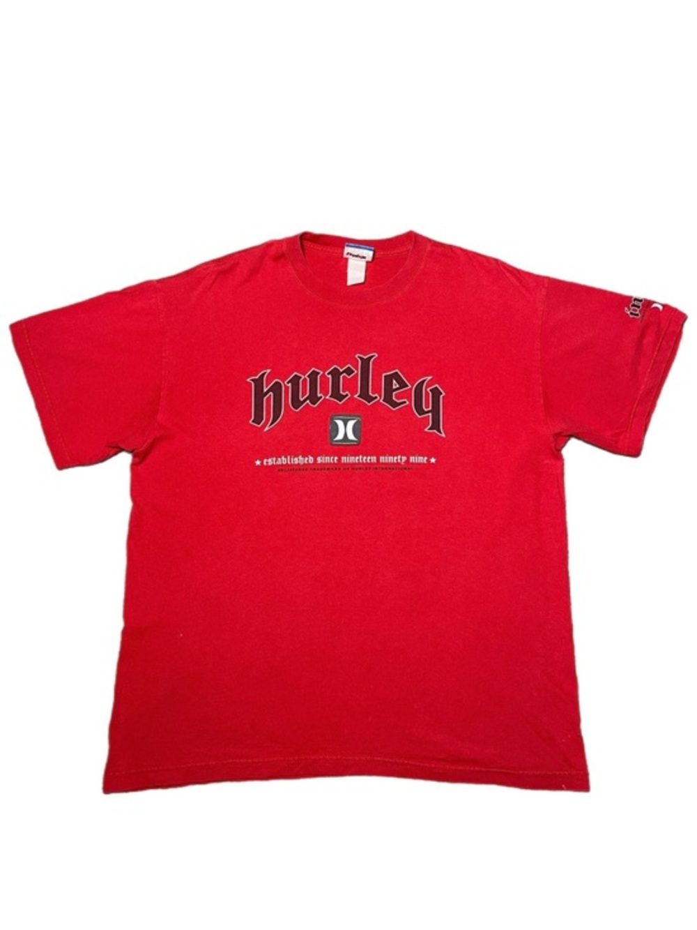 Vintage 90’s Embroidered HURLEY Made in USA Graphic Tee